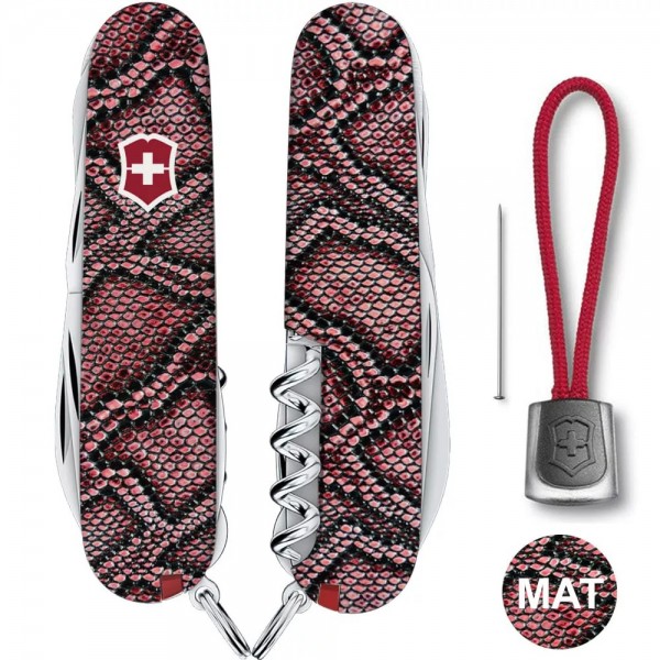 Складаний ніж 91 мм Victorinox Huntsman Design 15функцій Принт Шкіра пітона (13713_R2200pk)