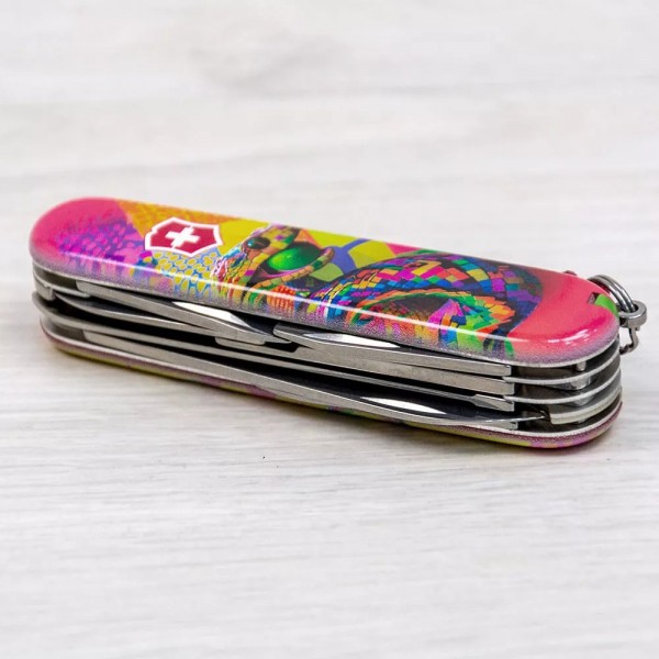 Складаний ніж 91мм Victorinox" Huntsman Zodiac 15 функцій, Змія-тенісист (1.3713_Z4300pk)