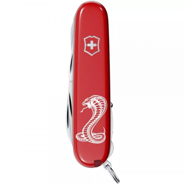 Складаний ніж 91мм Victorinox Huntsman Zodiac 15функцій, 4 шари, червоний, Могутня кобра (1.3713_Z4340u)