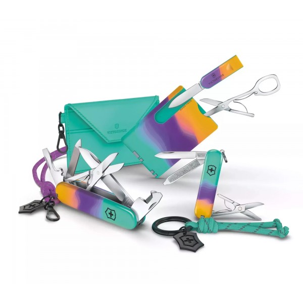 Складаний ніж 91 мм Victorinox Companion Sydney Style, 16 функцій, зелений/фіолетовий/жовтий (1.3909.E222)
