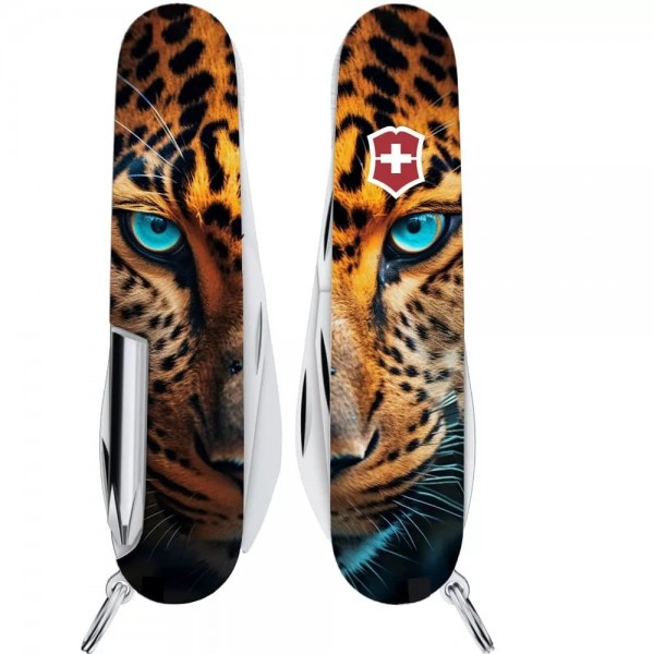 Складаний ніж Victorinox Hiker Animal 91 мм 14 функцій Леопард (1.4613.3_F1080pw)