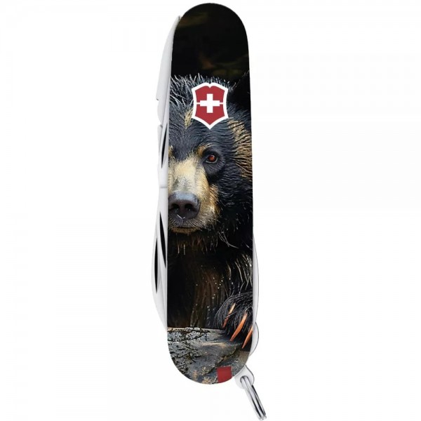 Складаний ніж Victorinox Fieldmaster Animal 91 мм 16 функцій Чорний ведмідь (1.4713.3_F1100pw)