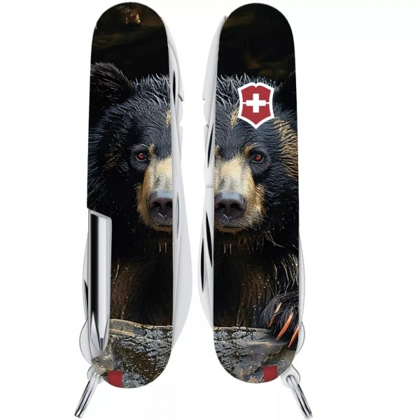 Складаний ніж Victorinox Fieldmaster Animal 91 мм 16 функцій Чорний ведмідь (1.4713.3_F1100pw)