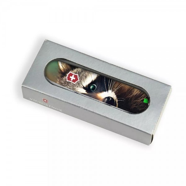 Складаний ніж Victorinox Deluxe Tinker Animal 91 мм 18 функцій Єнот (1.4723.3_F1120pw)