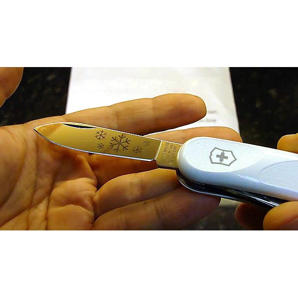 Складаний ніж Victorinox EvoGrip 10 White Christmas 2.3803.C77