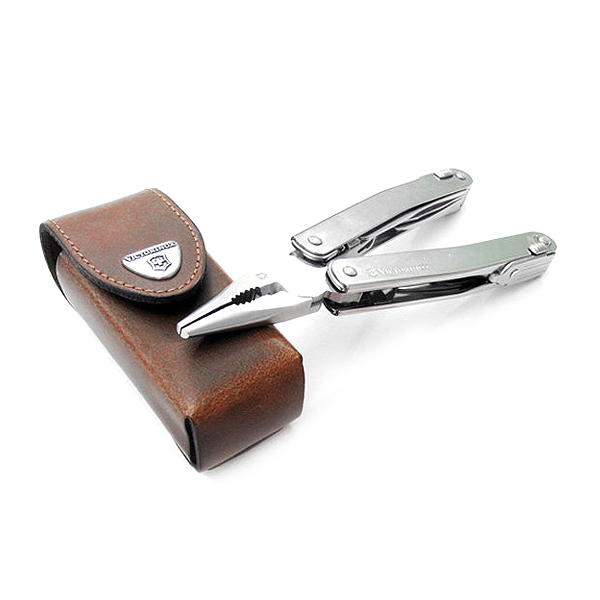 Мультитул Victorinox Swisstool Spirit 3.0227.L1 у шкіряному чохлі з поворотною кліпсою