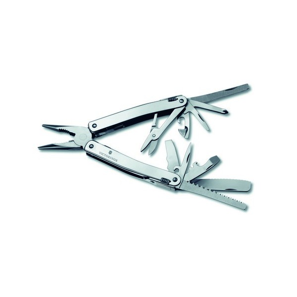 Мультитул Victorinox Swisstool Spirit 3.0227.L1 у шкіряному чохлі з поворотною кліпсою