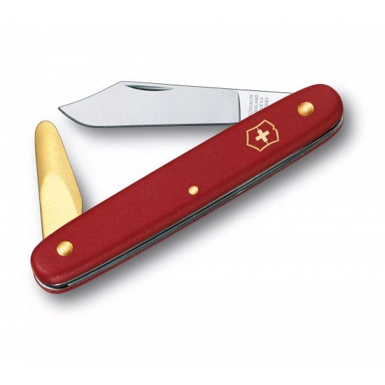 Садовий ніж Victorinox Budding 2 100 мм у блістері червоний (3.9110.B1)
