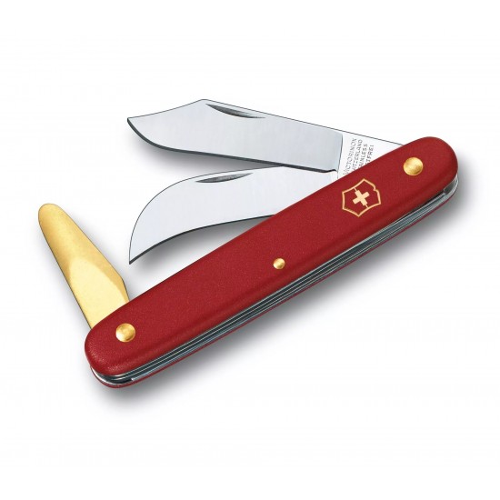Швейцарський ніж Victorinox Budding-Pruning 3 садовий 100 мм, червоний, в блістрі (3.9116.B1)