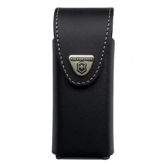 Чохол на пояс шкіряний для мультитулів 115мм Victorinox SwissTool Spirit Plus з відділенями для набору біт, монтажного ключа та штопора, чорний (4.0833.L) Чохол на пояс шкіряний для мультитулів 115мм Victorinox SwissTool Spirit Plus з відділенями для набору біт, монтажного ключа та штопора, чорний (4.0833.L)
