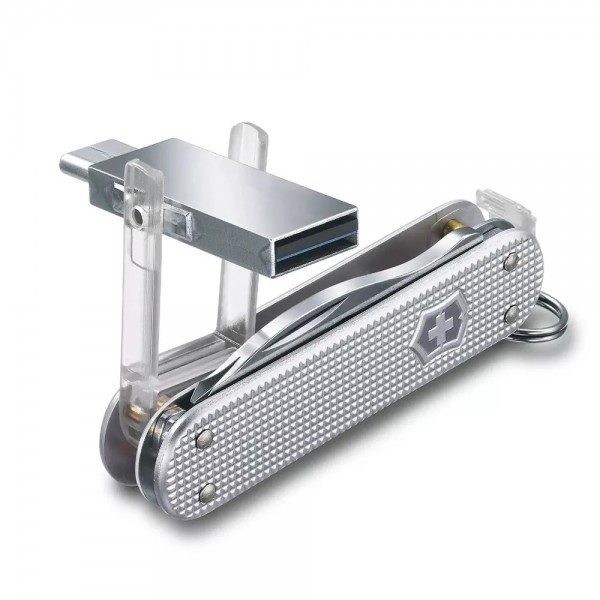 Швейцарський ніж Victorinox Work 58 мм 6 функцій USB флешка 32 Гб Сріблястий (4.6261.26G32B1)