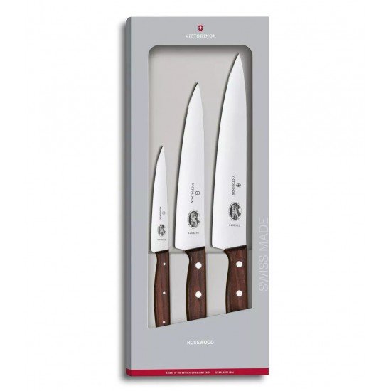 Кухонний набір ножів Victorinox Wood Carving Set 3 ножа дерево (5.1050.3G)