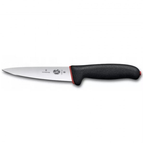 Кухонний універсальний ніж для м'яса 14 см Victorinox Dual Grip Sticking лезо гладке, чорно-червоний (5.5603.14D) Кухонний універсальний ніж для м'яса 14 см Victorinox Dual Grip Sticking лезо гладке, чорно-червоний (5.5603.14D)