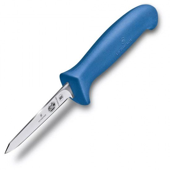 Кухонний ніж для обробки птиці 8 см Victorinox Small Fibrox Poultry лезо вузьке, гладке синя ручка (5.5902.08S)