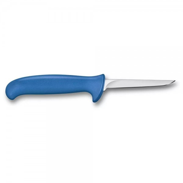 Кухонний обробний ніж для птиці 9 см Victorinox Small Fibrox Poultry лезо вузьке синя ручка (5.5902.09S)
