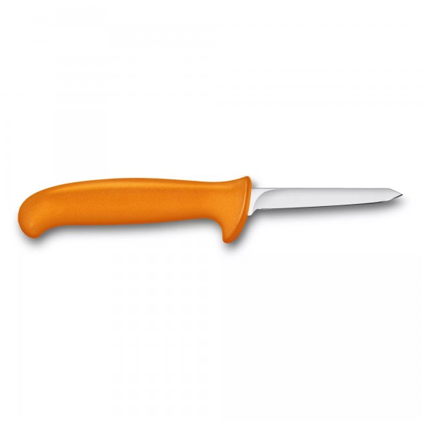 Ніж кухонний для обробки птиці 8 см VICTORINOX Fibrox Small вузьке лезо, помаранчевий (5.5909.08S)