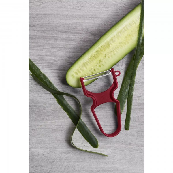 Овочечистка з рукояттю з ABC-пластику VICTORINOX RAPID, поворотне лезо з нержавіючої сталі, 109x65x13мм, червона (6.0930.1)