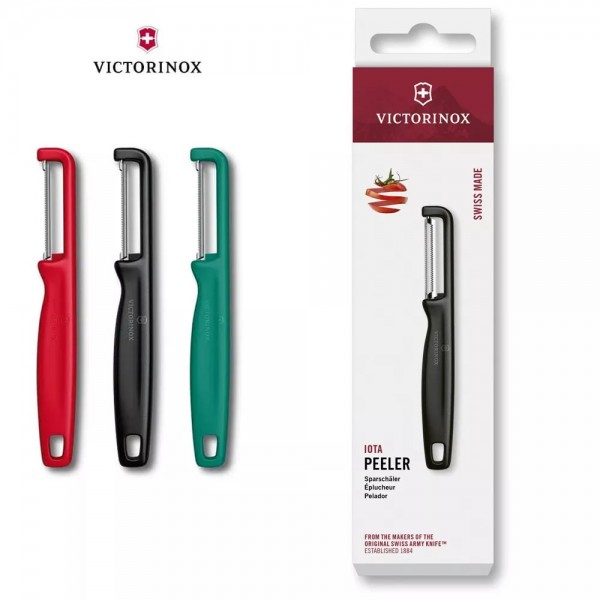 Овочечистка двостороннє серейторне лезо 16,5 см Victorinox Iota чорний (6.0943.3)