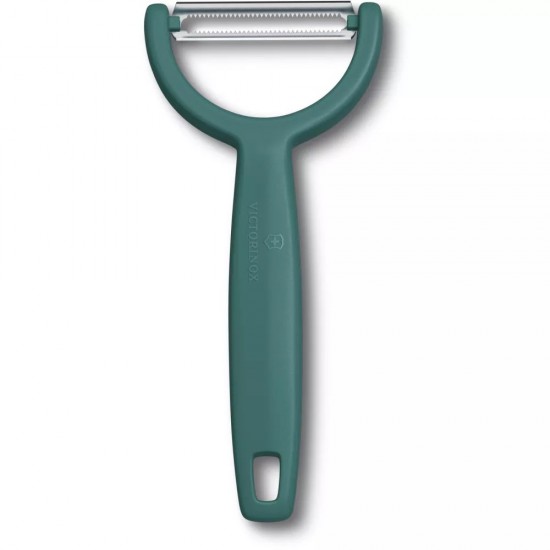 Овочечистка двостороннє серейторне лезо14,5 см Victorinox Ypso зелений (6.0963.4)