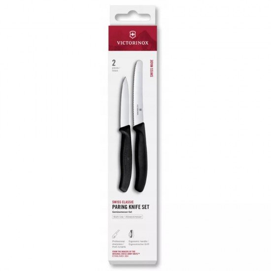 Набір для чистки овочів з двох ножів Victorinox Swiss Classic чорний (6.7113.2) Набір для чистки овочів з двох ножів Victorinox Swiss Classic чорний (6.7113.2)