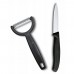 Набір для чистки овочів з двох предметів Victorinox Swiss Classic Paring Set ніж, овочечистка, чорний (6.7113.22)