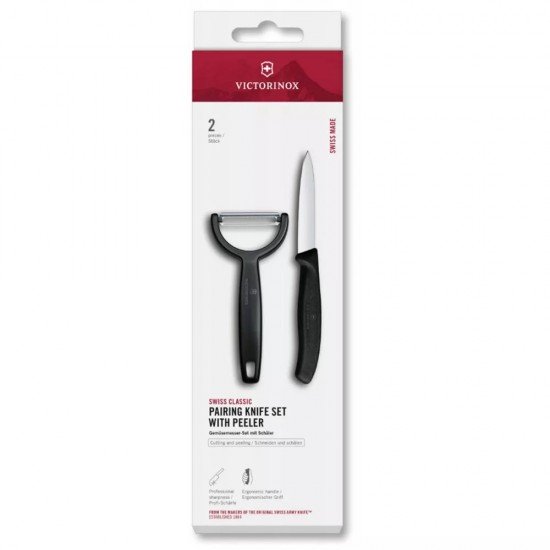 Набір для чистки овочів з двох предметів Victorinox Swiss Classic Paring Set ніж, овочечистка, чорний (6.7113.22) Набір для чистки овочів з двох предметів Victorinox Swiss Classic Paring Set ніж, овочечистка, чорний (6.7113.22)