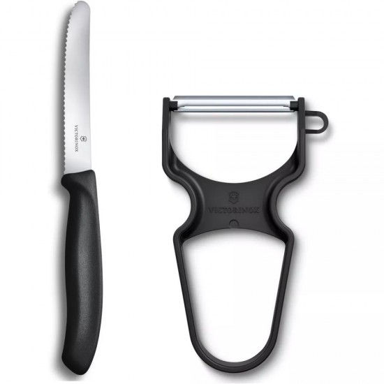 Кухонний набір із двох предметів Victorinox Swiss Classic Paring Чорний (6.7113.23)