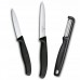 Набір для чищення овочів із трьох предметів Victorinox Swiss Classic Paring Set 2 ножа та овочечистка Iota, чорний (6.7113.33)