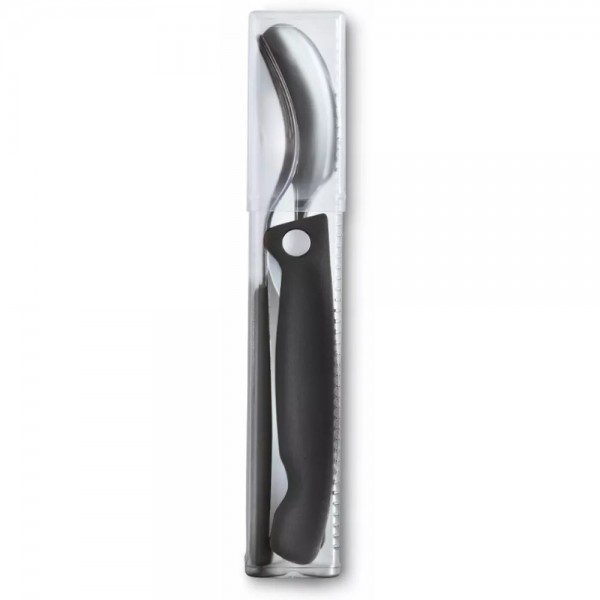 Набір для пікніка 3 в 1 Victorinox SWISS CLASSIC Picnic складаний серрейторний ніж, виделка, ложка, пластиковий бокс (6.7193.3F)