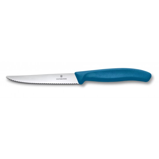 Ніж для стейка та піци 11 см Victorinox Swiss Classic серрейтор, синій (6.7232.C1)