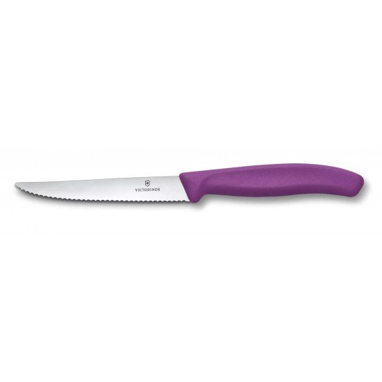 Ніж для стейка та піци 11 см Victorinox Swiss Classic серрейтор, фіолетовий (6.7235.C1)