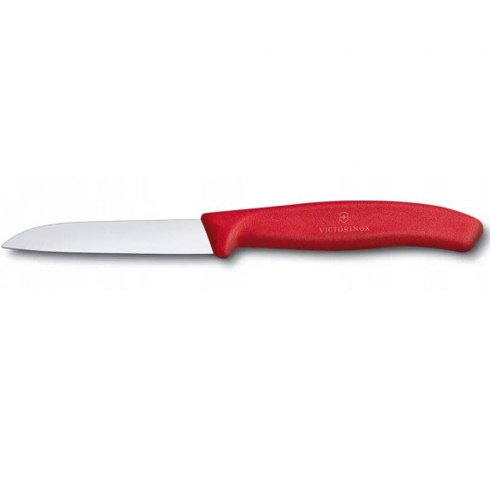 Ніж для чистки овочів 8 см Victorinox Swiss Classic Paring лезо пряме, гладке, червоний (6.7401.C1) Ніж для чистки овочів 8 см Victorinox Swiss Classic Paring лезо пряме, гладке, червоний (6.7401.C1)