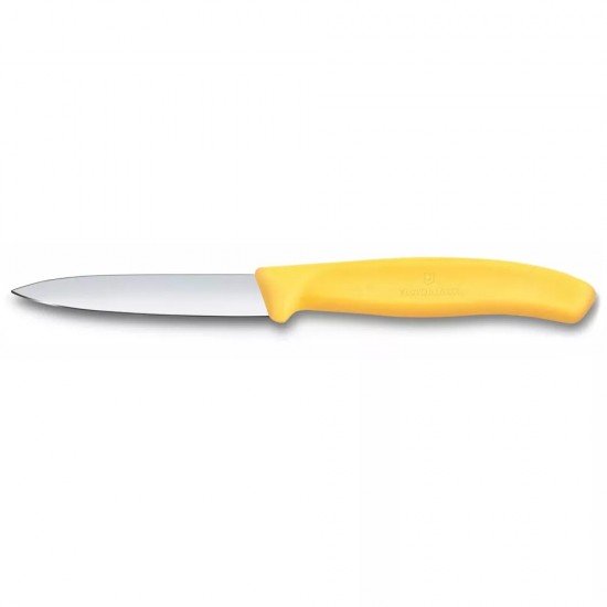 Ніж для чистки овочів 8 см Victorinox Swiss Classic Paring лезо гладке, жовтий(6.7608.C1) Ніж для чистки овочів 8 см Victorinox Swiss Classic Paring лезо гладке, жовтий(6.7608.C1)