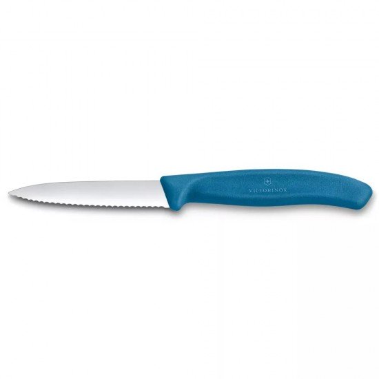 Ніж для чистки овочів 8 см Victorinox Swiss Classic Paring лезо серрейтор,синій (6.7632.C1) Ніж для чистки овочів 8 см Victorinox Swiss Classic Paring лезо серрейтор,синій (6.7632.C1)