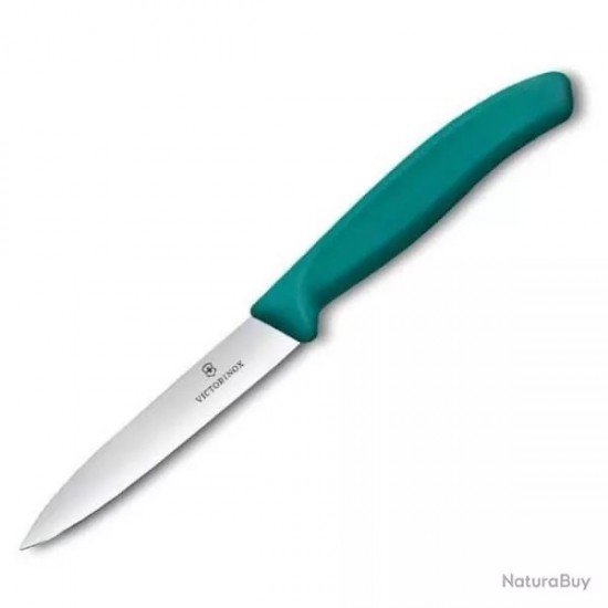 Ніж для чистки та нарізки овочів 10 см Victorinox Swiss Classic Paring лезо рівне, зелений (6.7704.C1) Ніж для чистки та нарізки овочів 10 см Victorinox Swiss Classic Paring лезо рівне, зелений (6.7704.C1)