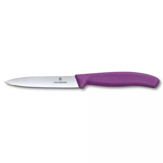 Ніж для чистки та нарізки овочів 10 см Victorinox Swiss Classic Paring лезо рівне, фіолетовий (6.7705.C1) Ніж для чистки та нарізки овочів 10 см Victorinox Swiss Classic Paring лезо рівне, фіолетовий (6.7705.C1)