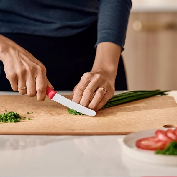 Набір з 2 ножей для томатів 11 см Victorinox Swiss Classic закруглений кінчик, серрейторне лезо,червоний, коробка (6.7831.2C1)
