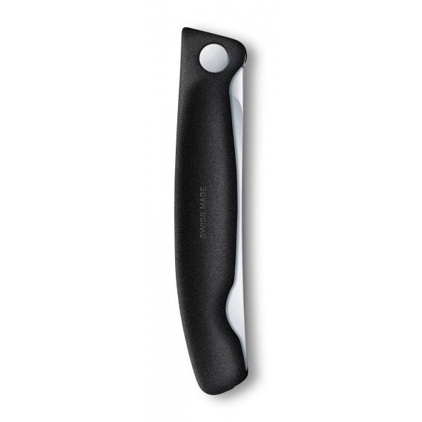 Ніж для пікніка складаний 11см Victorinox Swiss Classic Picnic округлий кінчик, лезо серрейтор, чорний, картонна коробка (6.7833.F)