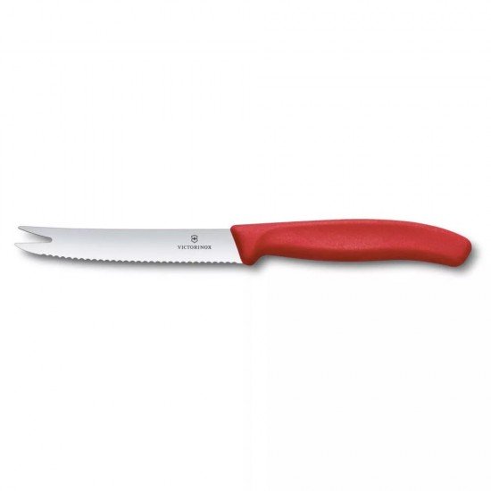 Класичний швейцарській ніж для сиру та ковбаси 11 см Victorinox Swiss Classic Cheese&Sausage кінчик-виделка, серрейтор (6.7861.C1)