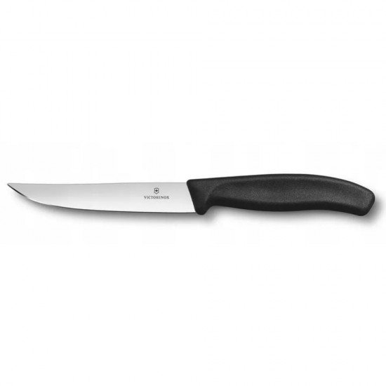 Кухонний ніж для стейка та піци 12 см Victorinox Swiss Classic Steak&Pizza лезо гладке пряме, чорний (6.7903) Кухонний ніж для стейка та піци 12 см Victorinox Swiss Classic Steak&Pizza лезо гладке пряме, чорний (6.7903)