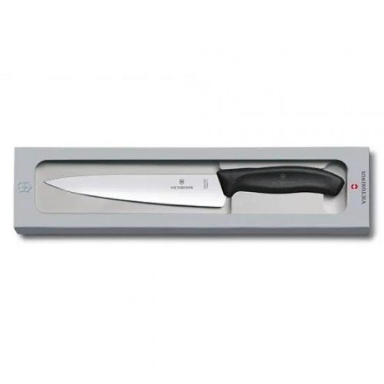 Кухонний ніж Victorinox SwissClassic Carving обробний 19 см Чорний (6.8003.19G)