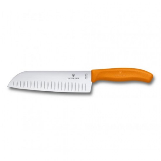 Кухонний ніж Victorinox Santoku 6.8526.17L9B з повітряними кишенями в блістері