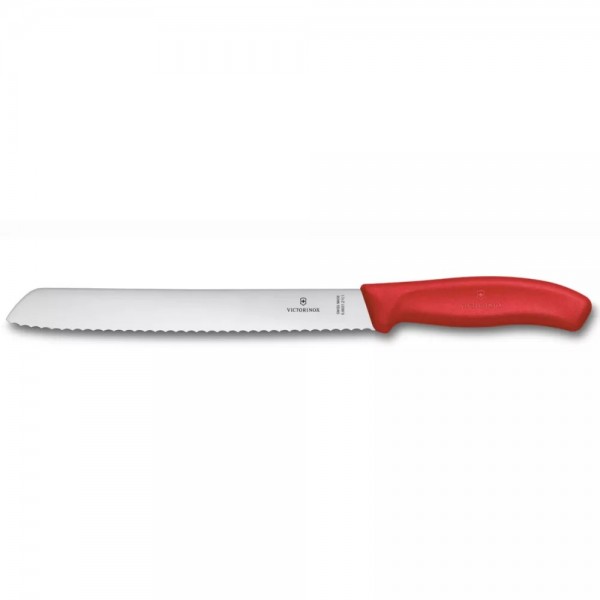 Ніж кухонний для хліба 21 см Victorinox SWISS CLASSIC Bread серрейтор, червоний, блістер (6.8631.21C1B)