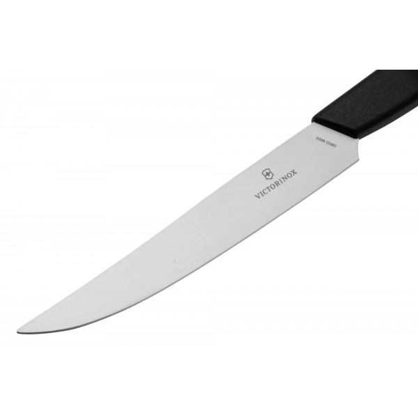 Кухонний ніж для стейку 12см Victorinox Swiss Modern Steak Knife пряме лезо, чорний (6.9003.12)