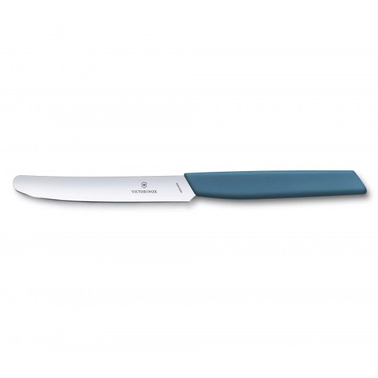 Кухонний ніж столовий 11 см Victorinox Swiss Modern, пряме лезо із закругленим кінчиком, волошково-синій (6.9006.112)