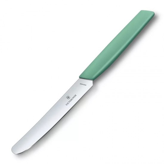 Кухонний ніж столовий 11 см Victorinox Swiss Modern, пряме лезо із закругленим кінчиком, м'ятно-зелений (6.9006.1141)