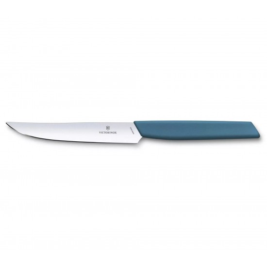 Кухонний столовий ніж для стейку 12 см Victorinox Swiss Modern Steak Knife пряме лезо, синій (6.9006.122) Кухонний столовий ніж для стейку 12 см Victorinox Swiss Modern Steak Knife пряме лезо, синій (6.9006.122)
