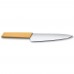 Кухонний обробний ніж 19 см Victorinox Swiss Modern Carving широке, гладке лезо, медовий, упаковка - блістер (6.9016.198B)