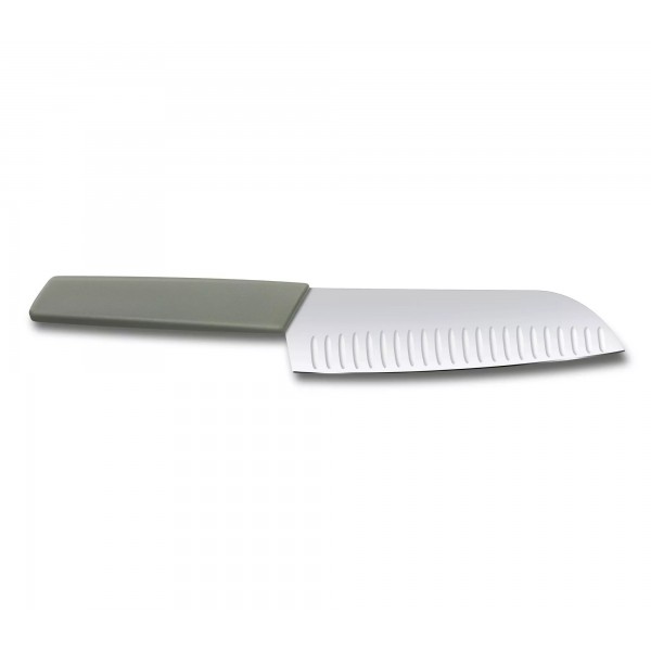 Ніж кухонний Сантоку 17 см Victorinox Swiss Modern Santoku лезо рифлене (з канавками) , оливковий , блістер(6.9056.17K6B)