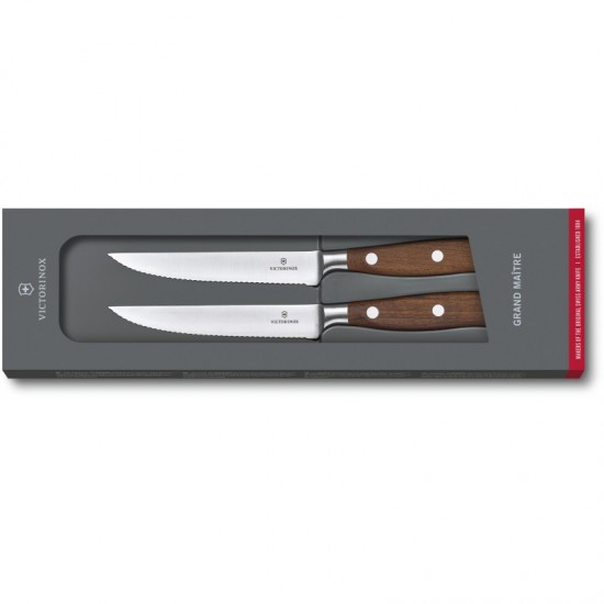 Набір кухонних ножів Victorinox Grand Maitre Wood Steak Set 7.7240.2W